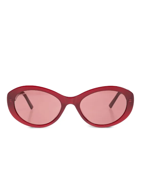 Balenciaga Eyewear オーバルフレーム サングラス | レッド | FARFETCH JP