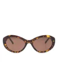 Balenciaga Eyewear oval-frame tortoiseshell sunglasses - Brown