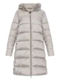 Save The Duck logo-patch padded coat - Grey