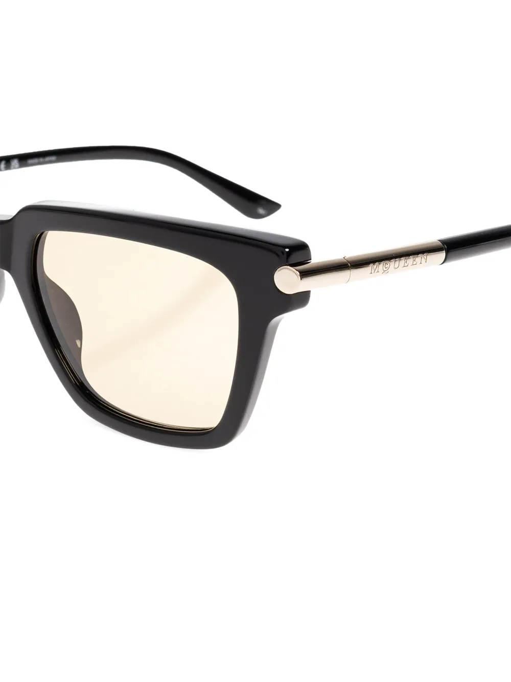 Alexander McQueen Eyewear T-bar Icon square-frame sunglasses Zwart