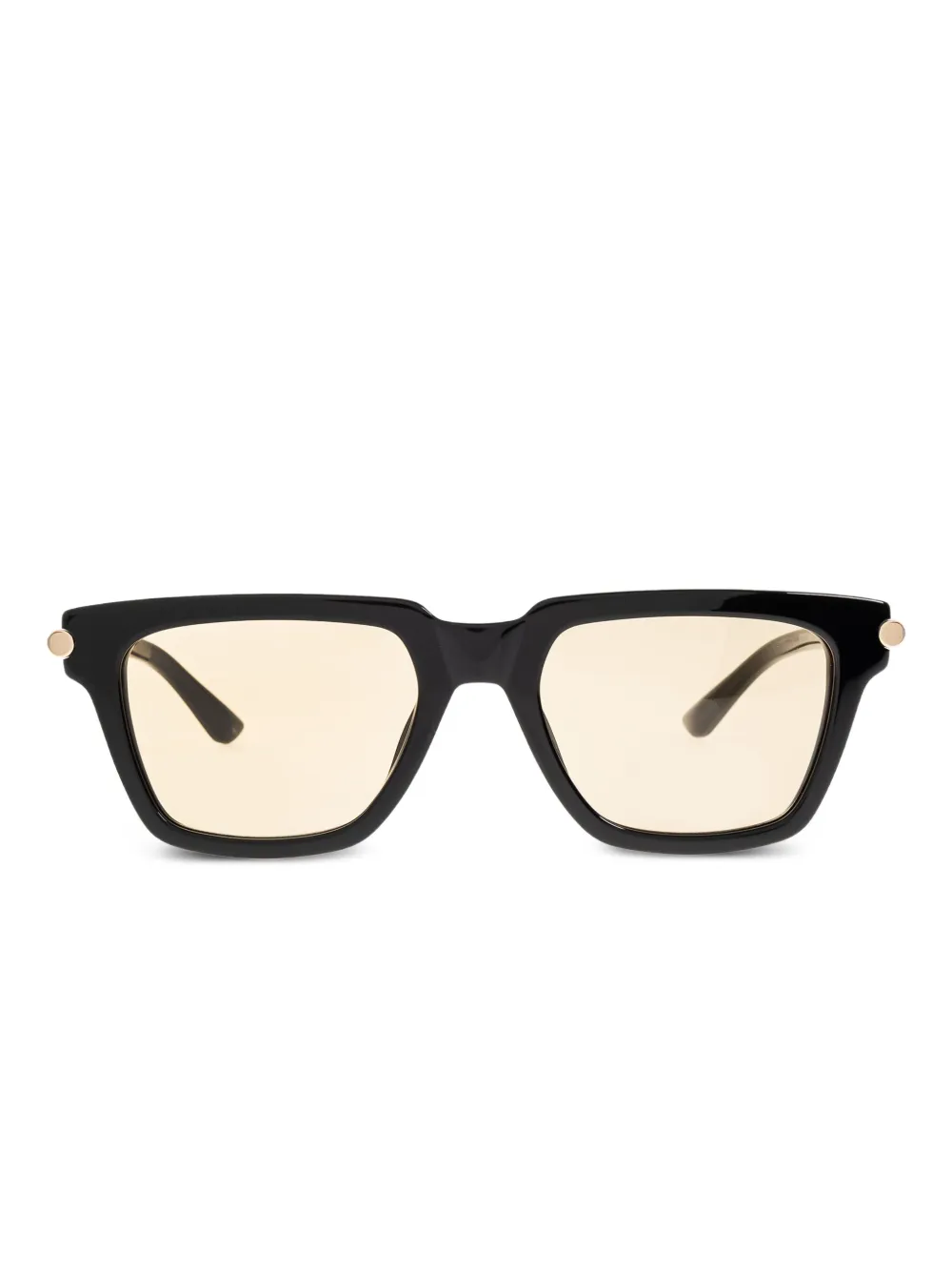Alexander McQueen Eyewear T-bar Icon zonnebril met vierkant montuur Zwart