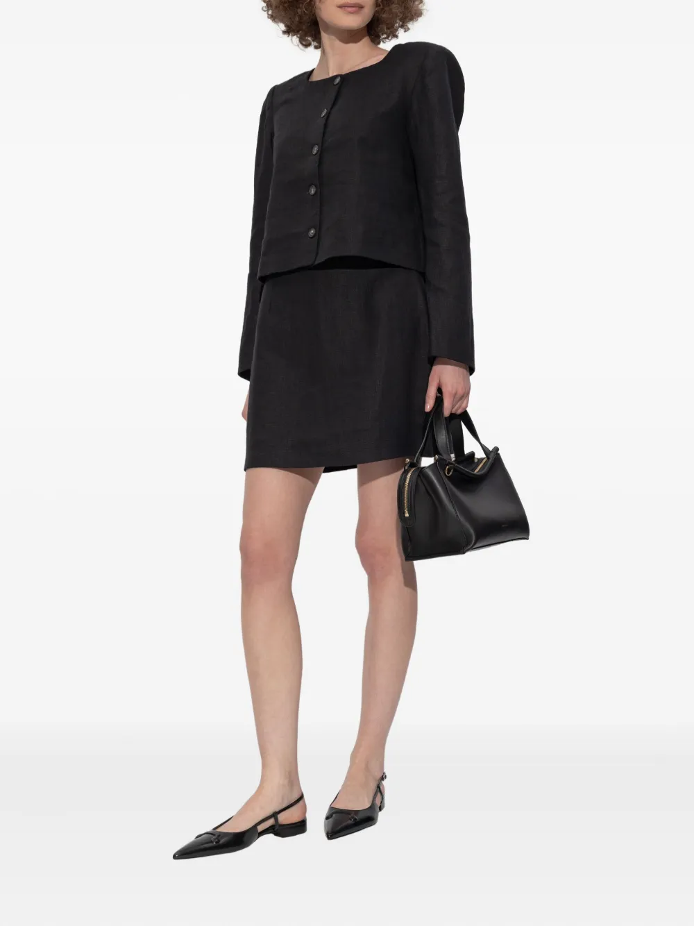 Posse Emma button-front linen jacket | Cropped Jackets | Image 2