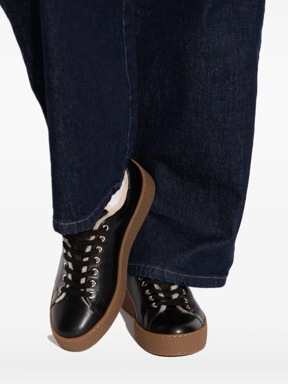 Bogner Lucerne Shearling-lined Leather Sneakers In Black