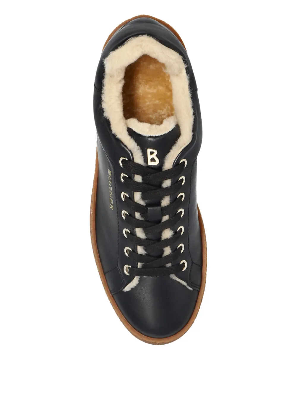 Bogner Lucerne Shearling-lined Leather Sneakers In Black