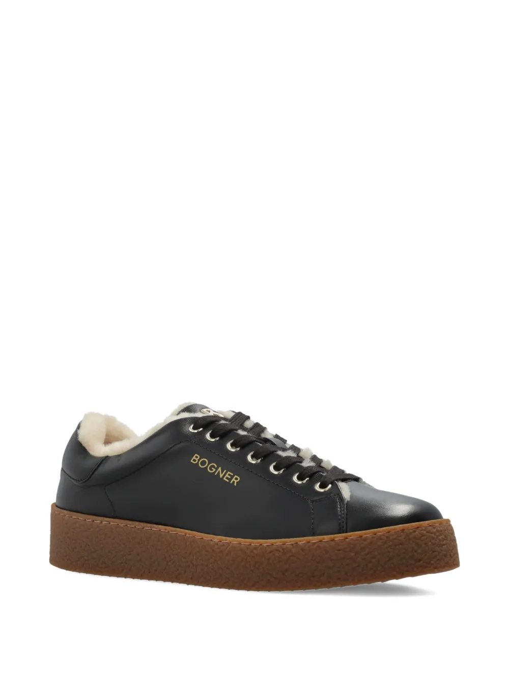 Bogner Lucerne Shearling-lined Leather Sneakers In Black