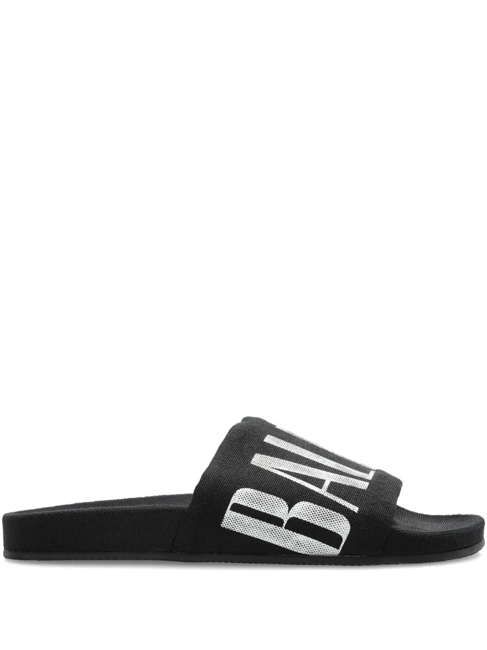 Balenciaga logo-print slides Black