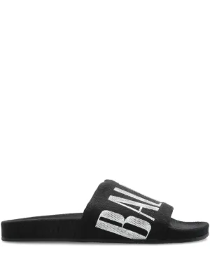 Balenciaga x Scholl ロゴ サンダル | ブラック | FARFETCH JP