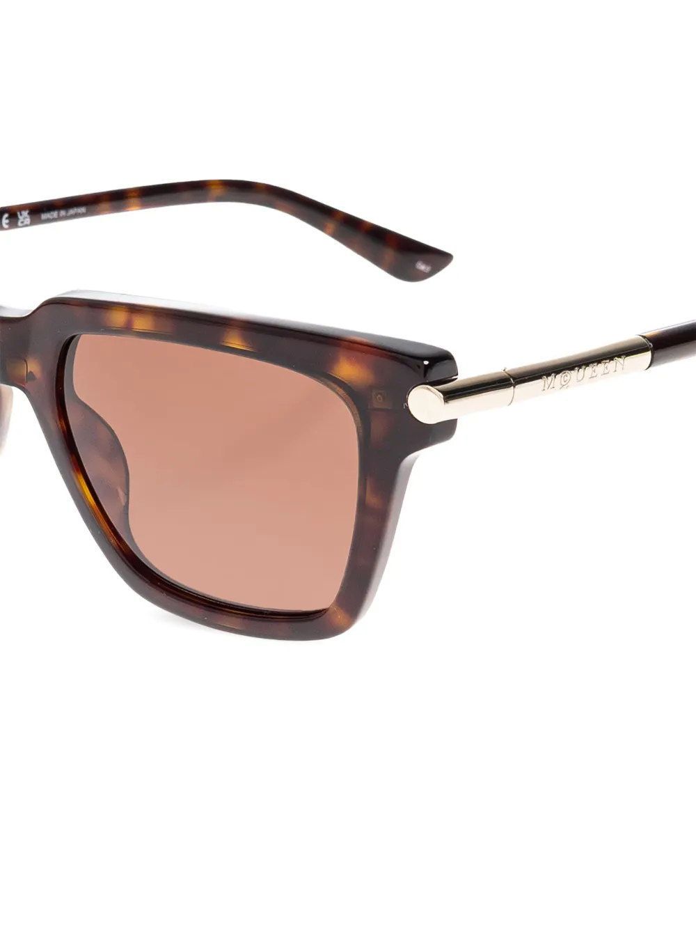 Alexander McQueen Eyewear T-bar Icon tortoiseshell sunglasses Bruin