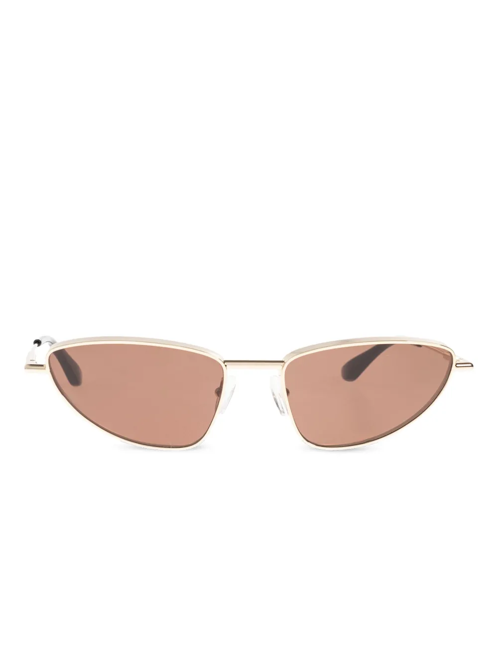 Alexander McQueen Eyewear T-bar Soft zonnebril met cat-eye montuur Geel