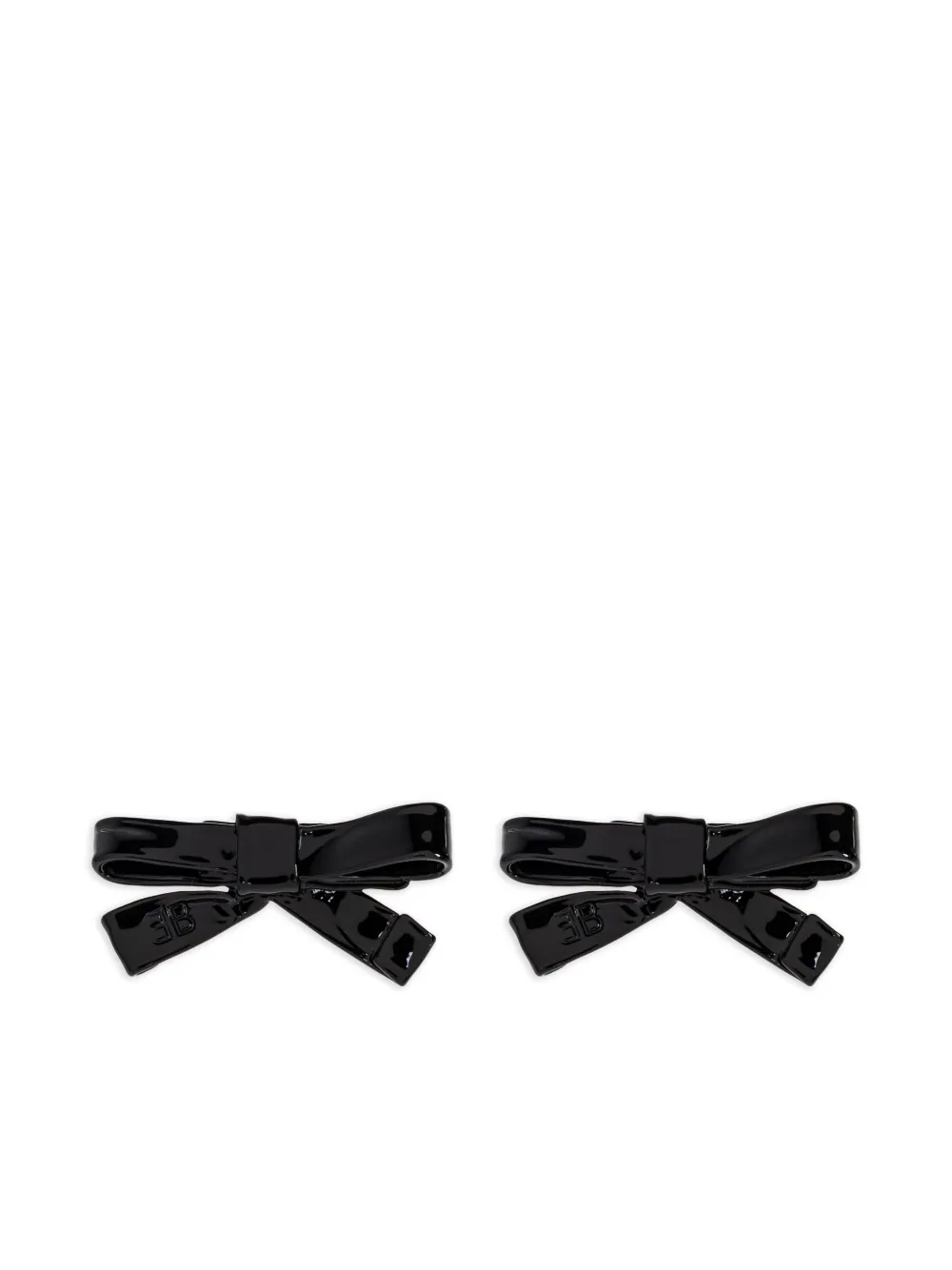 Balenciaga bow earrings - Black