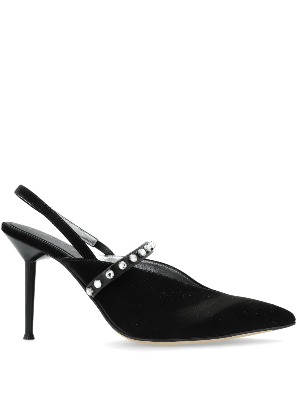 Alexander McQueen crystal-embellished slingback pumps Zwart