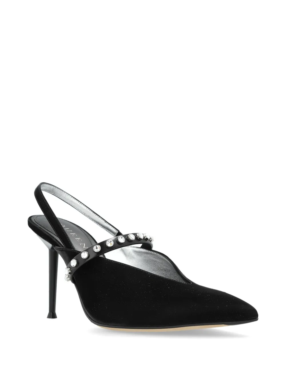 Alexander McQueen crystal-embellished slingback pumps Black