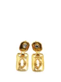 CHANEL Pre-Owned 1995 Gold Plated Rhinestone and Faux Pearl Drop Clip on Earrings costume earrings