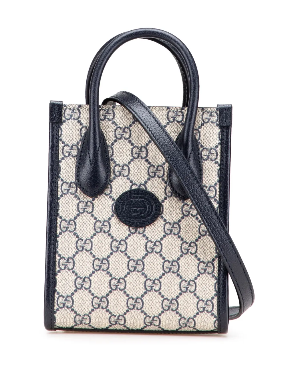Gucci Pre-Owned 2000-2015 Mini GG Supreme Interlocking G satchel - Gucci Pre-Owned 2000-2015 Mini GG Supreme Interlocking G satchel -