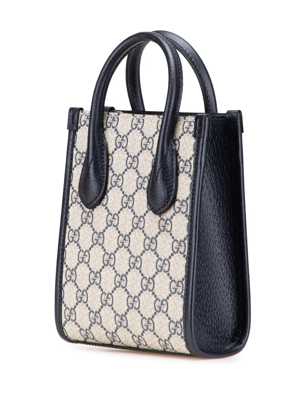 Pre-owned Gucci 2000-2015 Mini Gg Supreme Interlocking G Satchel In Brown