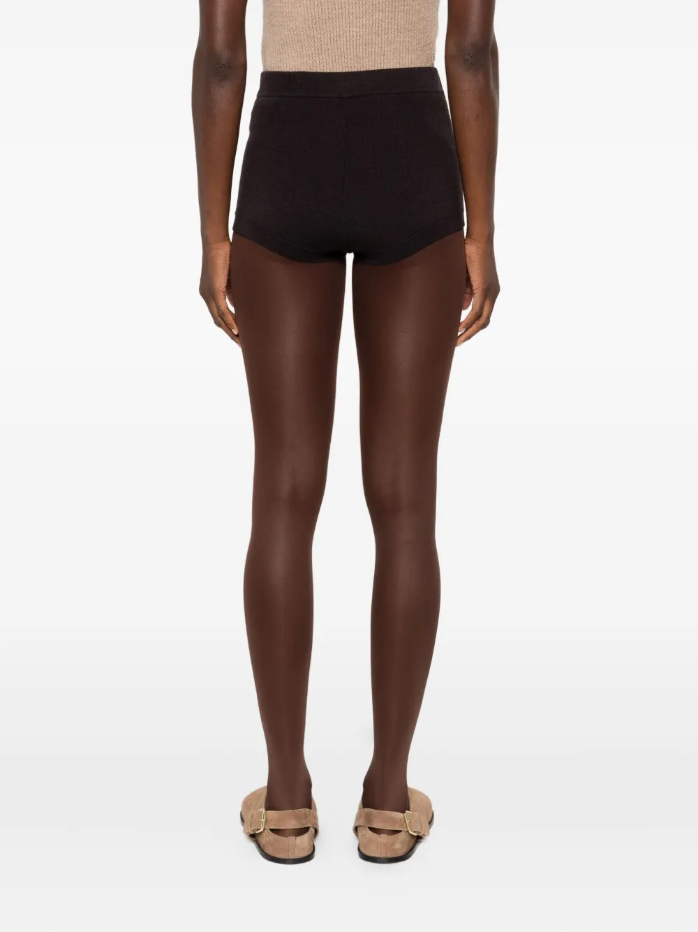 P.a.r.o.s.h Wool Short Shorts In Brown