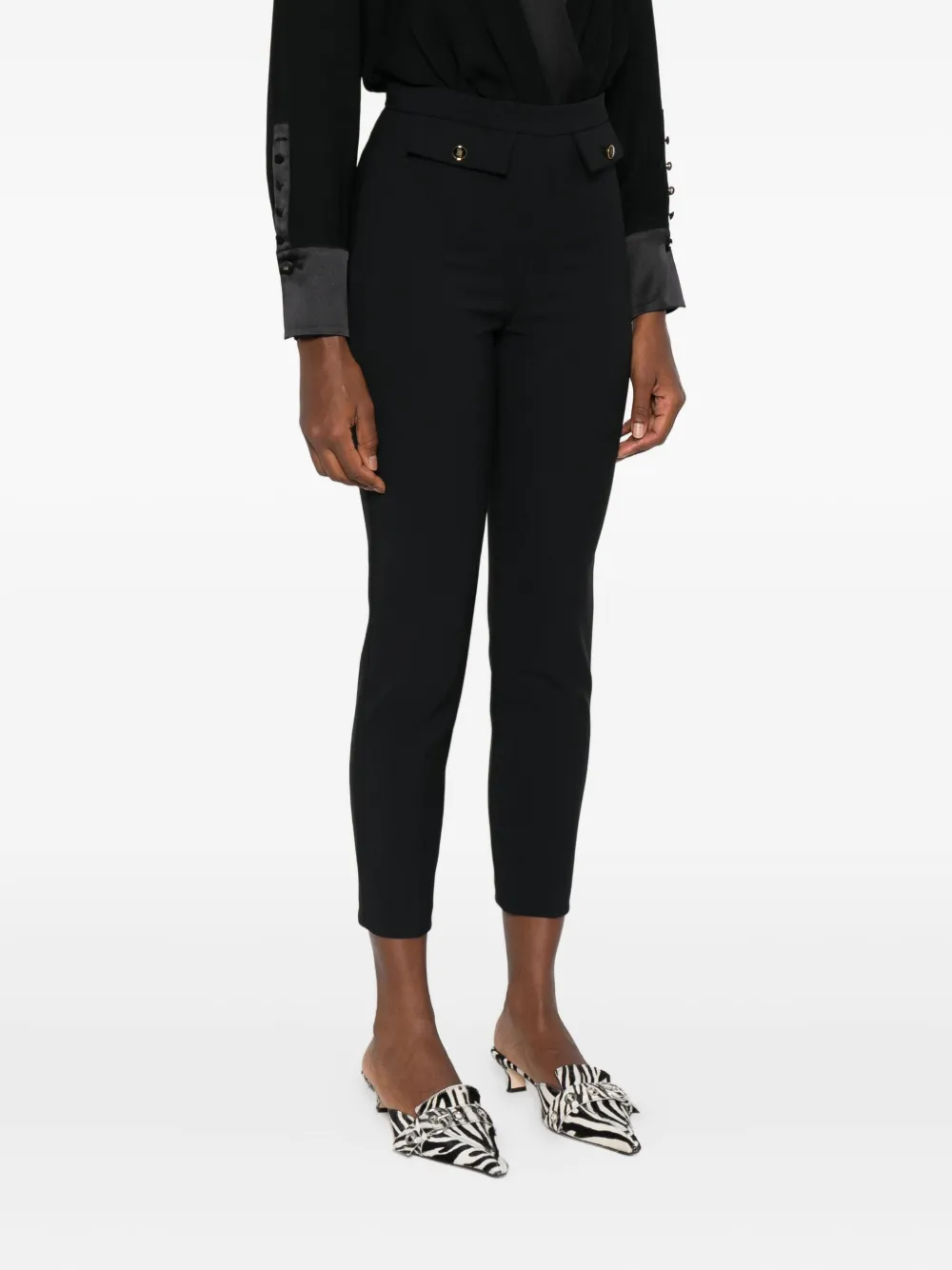 Elisabetta Franchi slim-fit tailored trousers Zwart