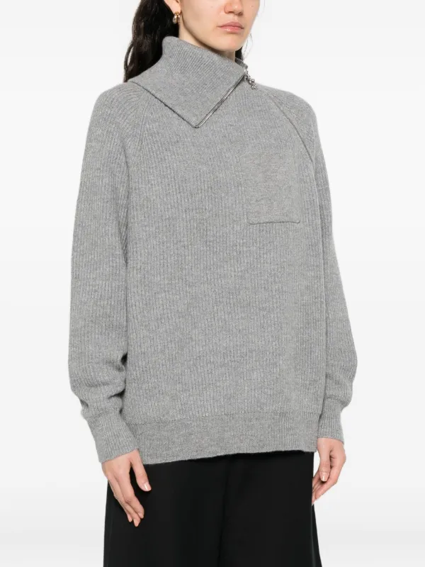 Sportmax ジップアップ セーター | グレー | FARFETCH JP