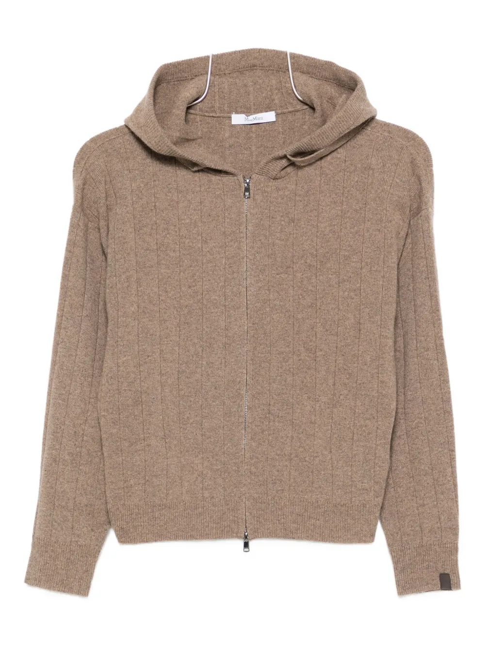 Max Mara hooded zip-up cardigan - ブラウン Max Mara hooded zip-up cardigan - ブラウン