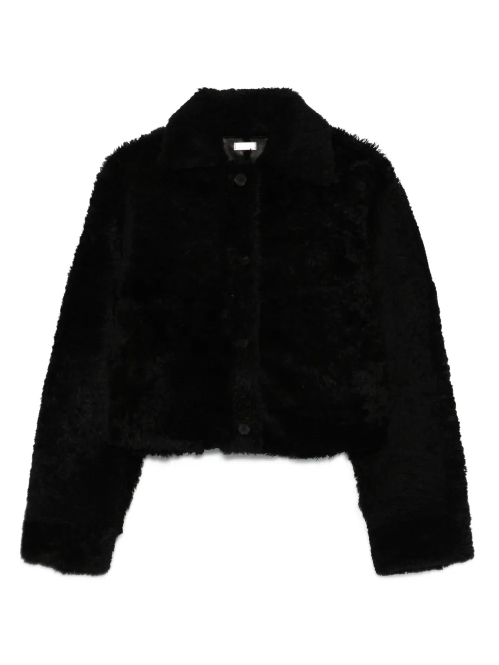 Utzon Jenay button-front shearling jacket | Black | Image 1