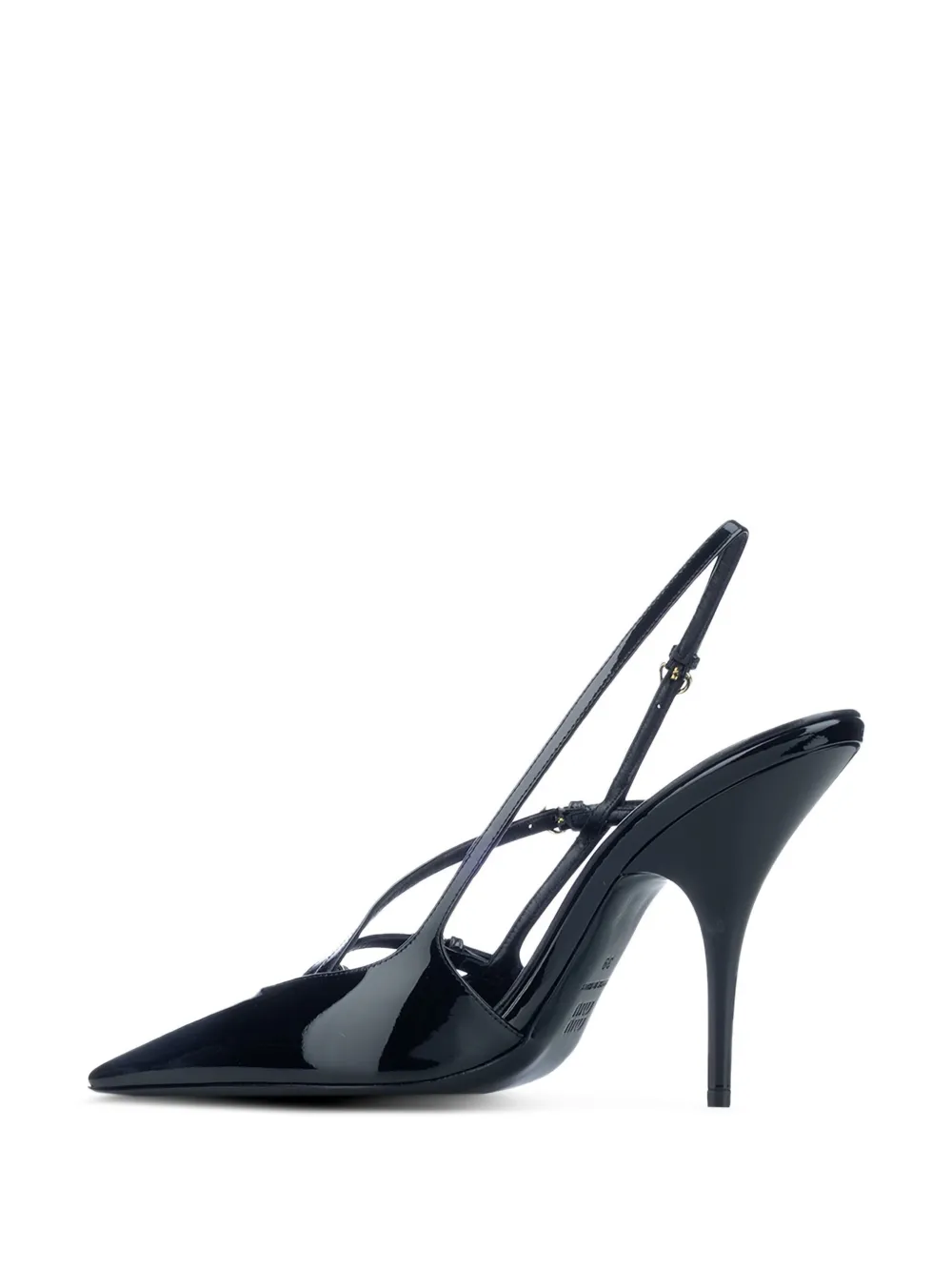 Miu 105 mm slingback pumps met puntige neus Zwart