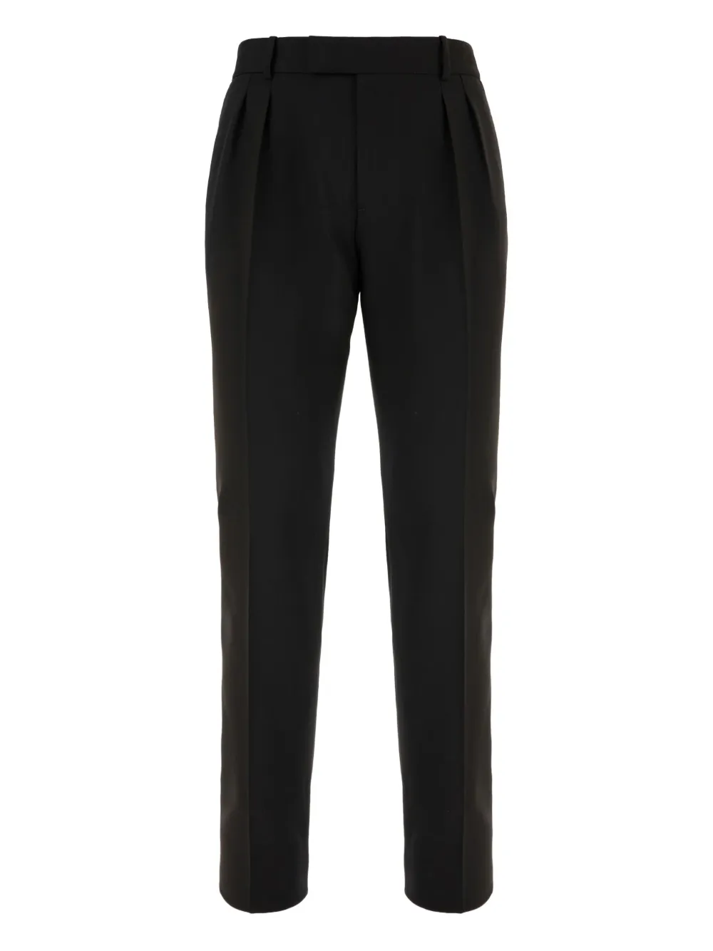 Alexander McQueen フロントプリーツ パンツ - ブラック Alexander McQueen フロントプリーツ パンツ - ブラック