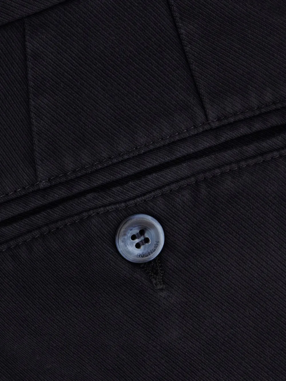 Re-hash Midnight Blue Stretch Cotton Chino Pants In Black