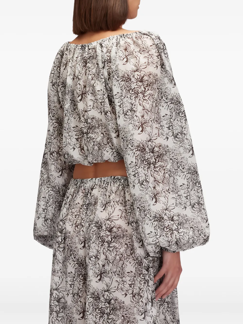 Sundek Fleur De Joie Floral-print Blouse In Black