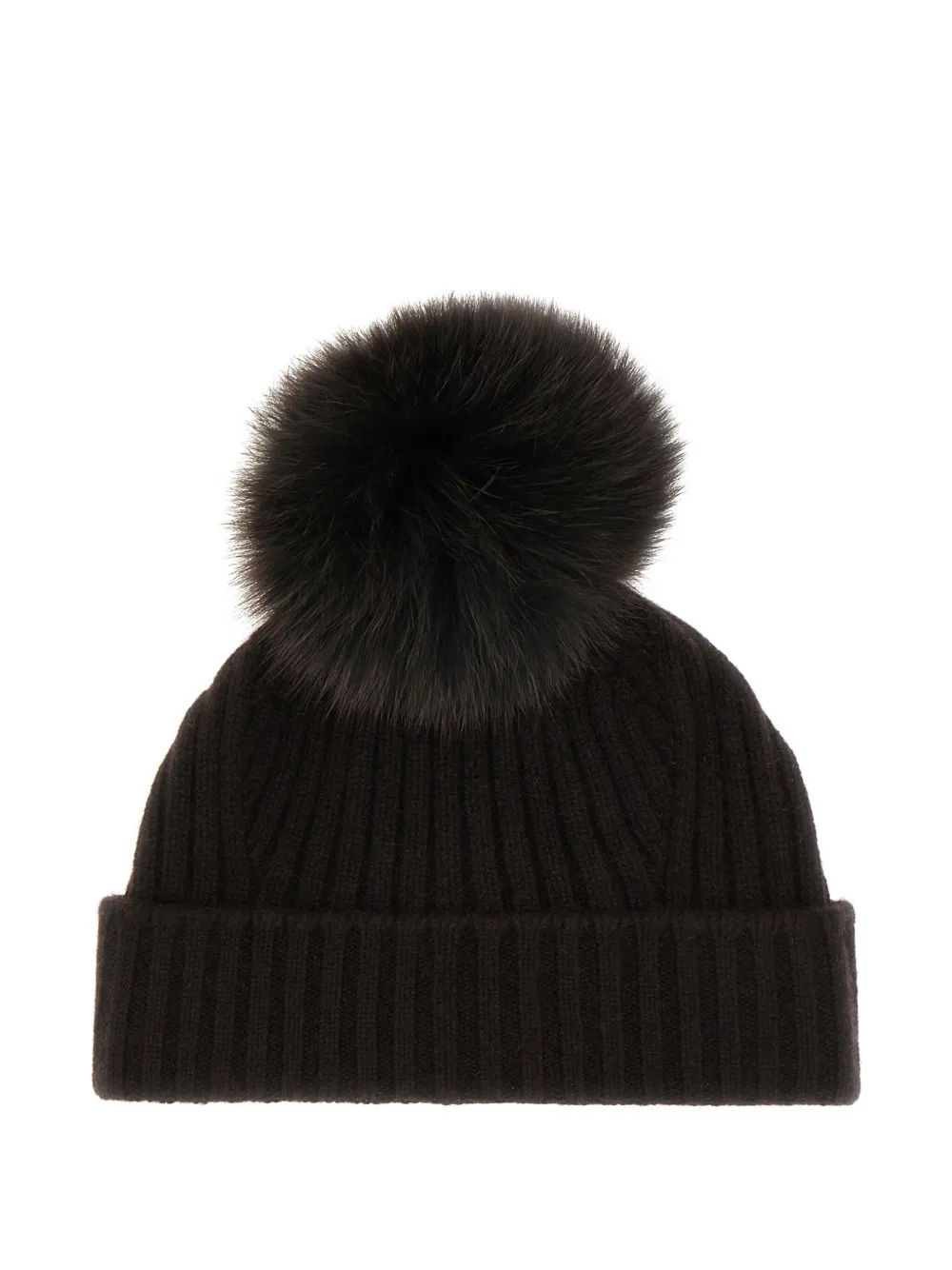 Vanisè Cuffie ribbed-knit beanie hat - Bruin