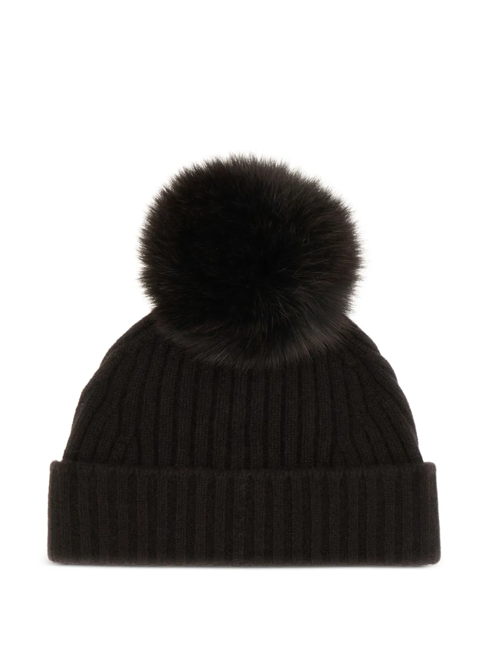 Vanisè Cuffie ribbed-knit beanie hat | Brown | Image 1