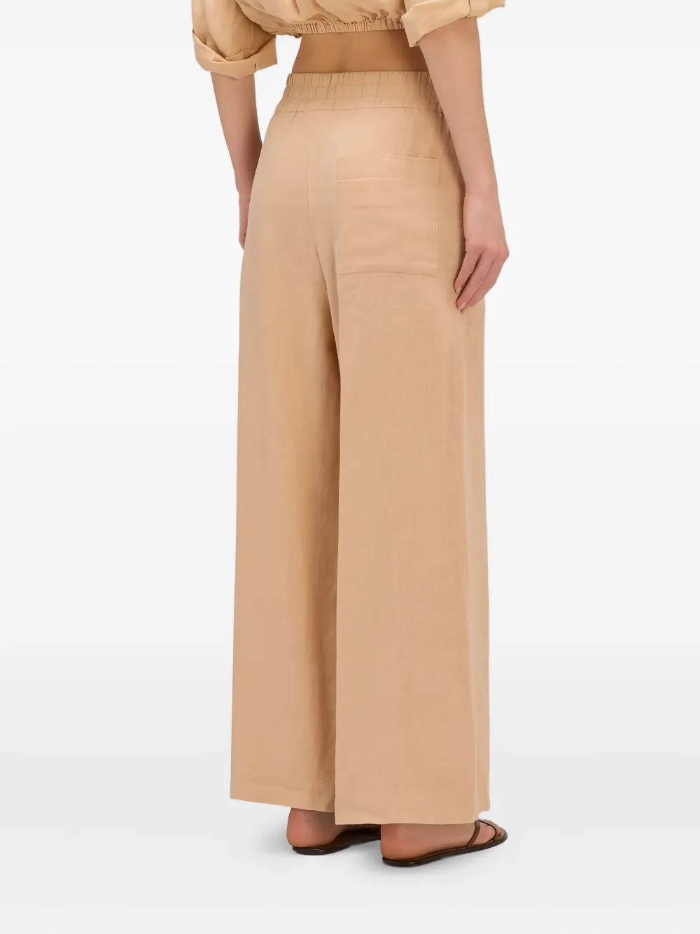 Sundek Elastic-waist Palazzo Pants In Nude