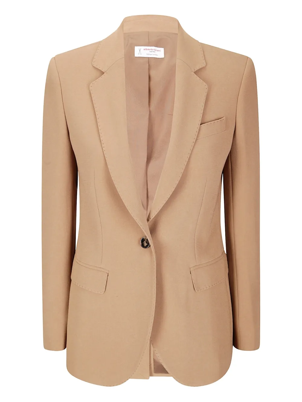 Alberto Biani single-button notched-lapel blazer Beige