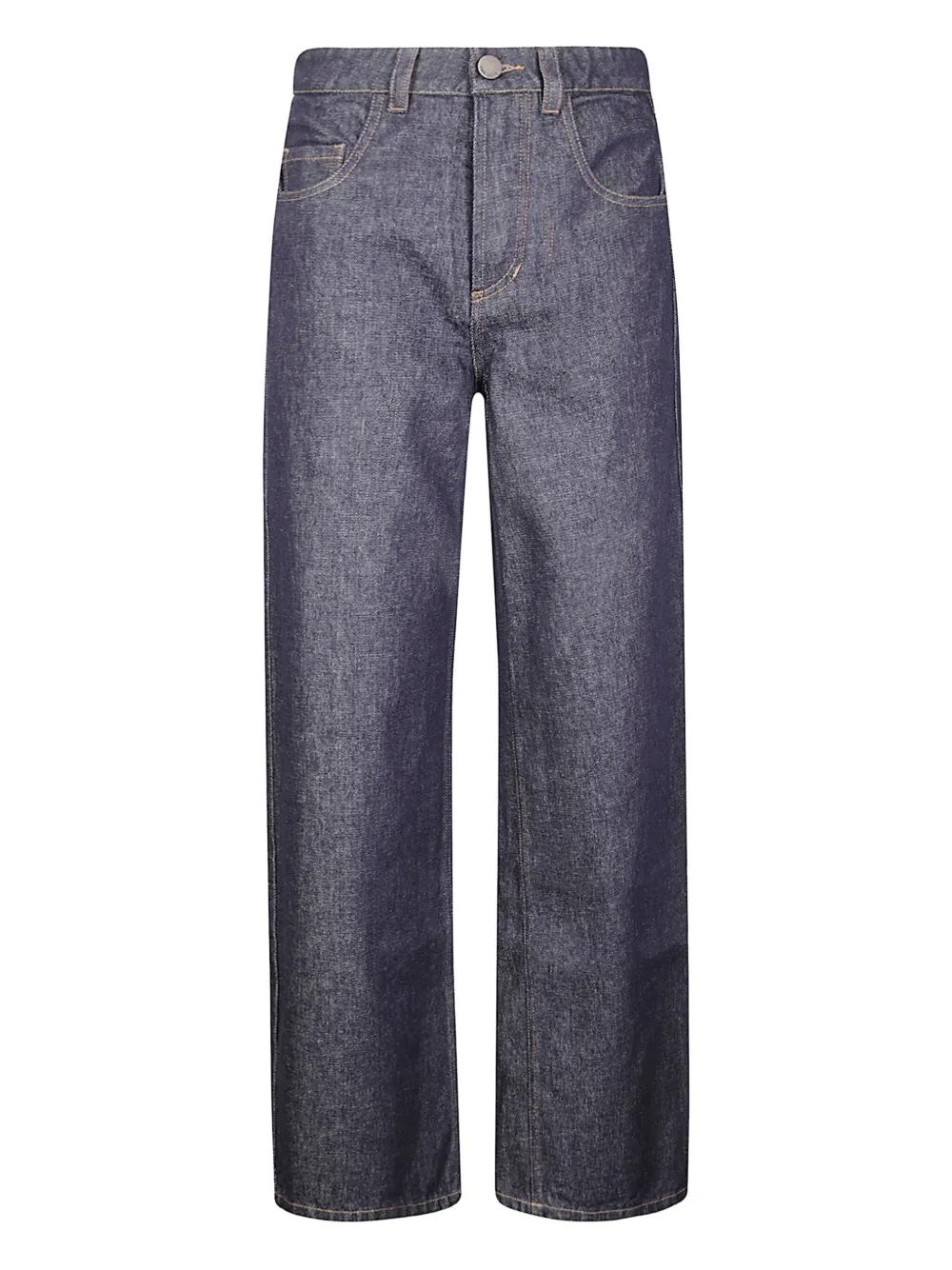 patch-pocket straight-leg trousers