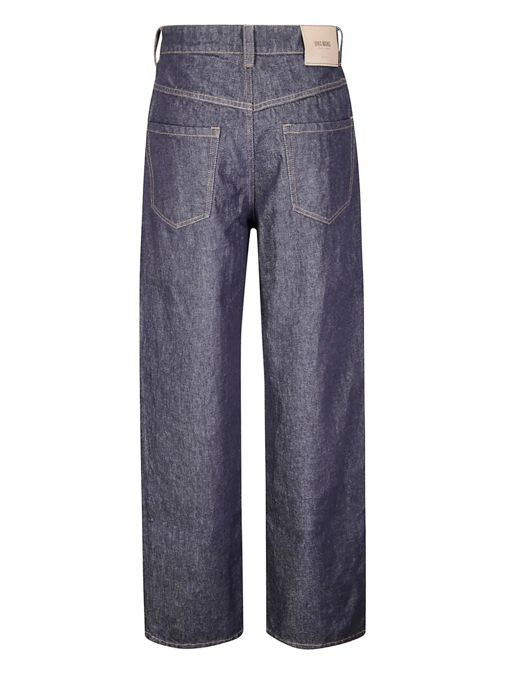 Uma Wang patch-pocket straight-leg trousers - Blauw