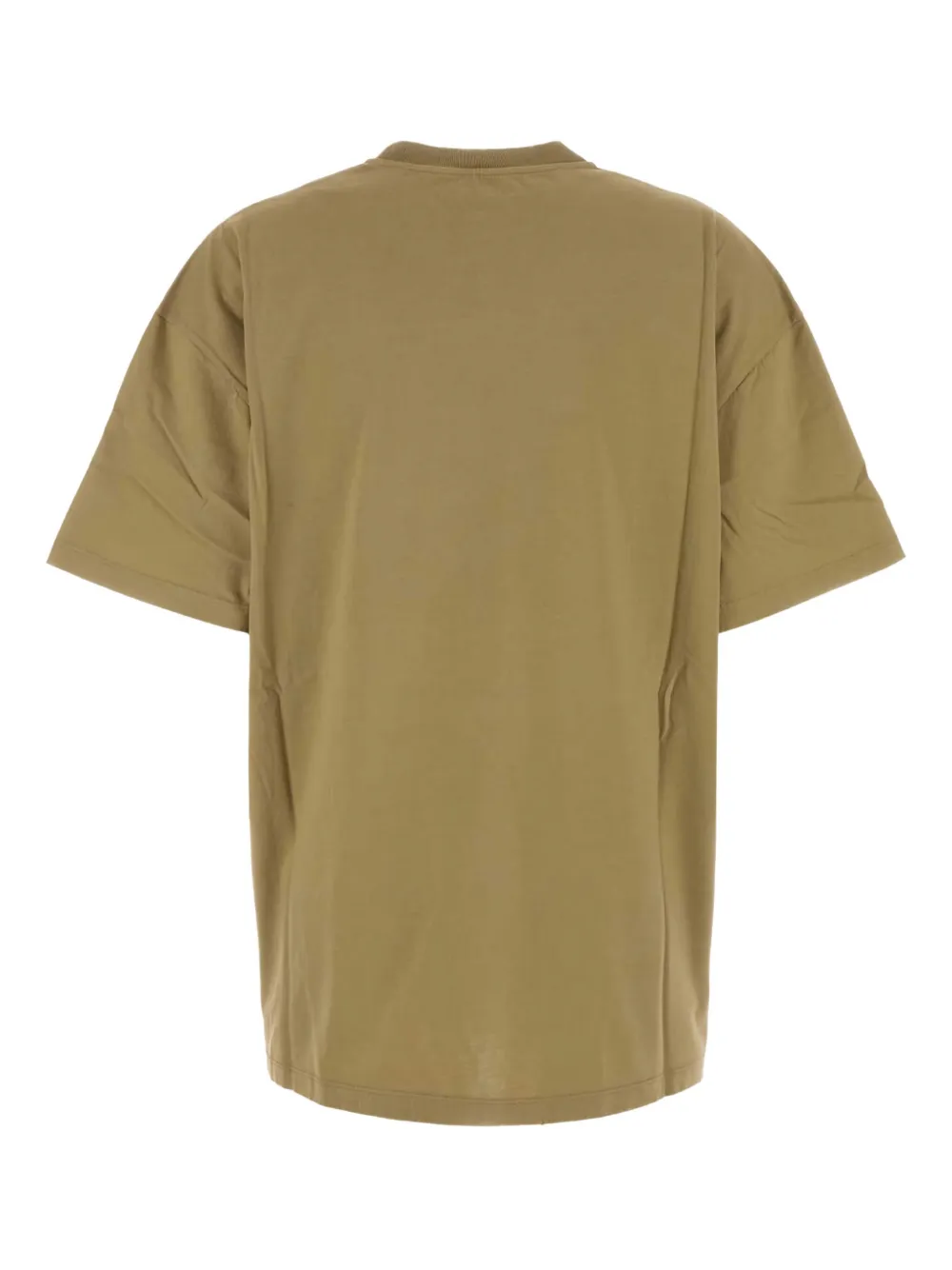 Prada triangle-plaque cotton T-shirt Groen