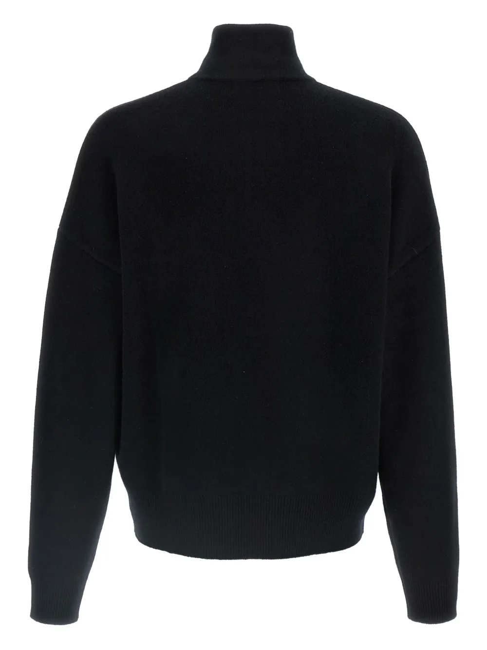 extreme cashmere Trui met halve rits en mouwen met cuffs Zwart