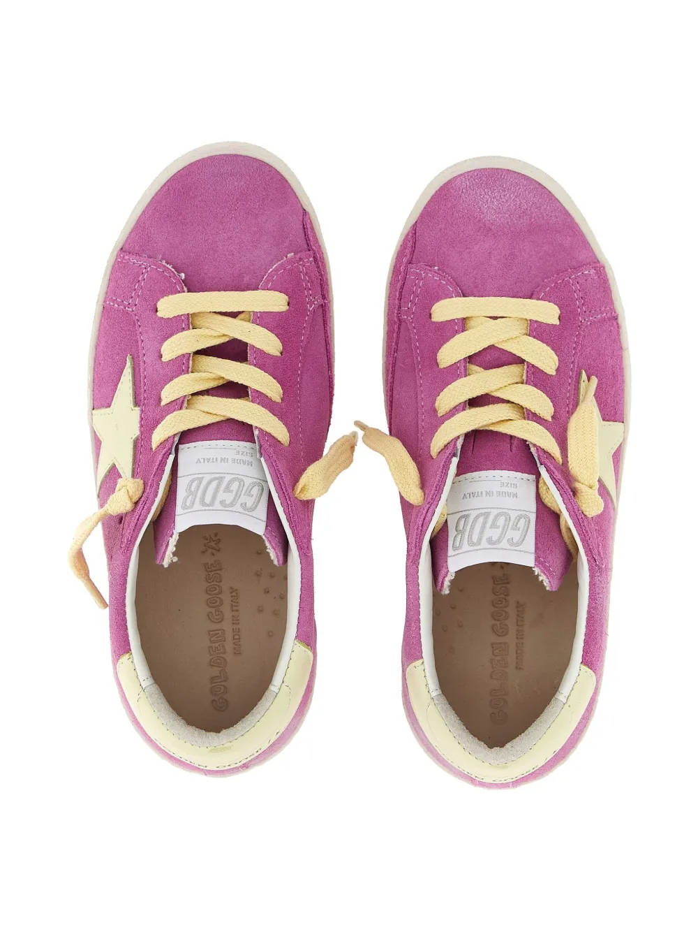 Golden Goose Kids Super-Star suede lace-up sneakers Pink