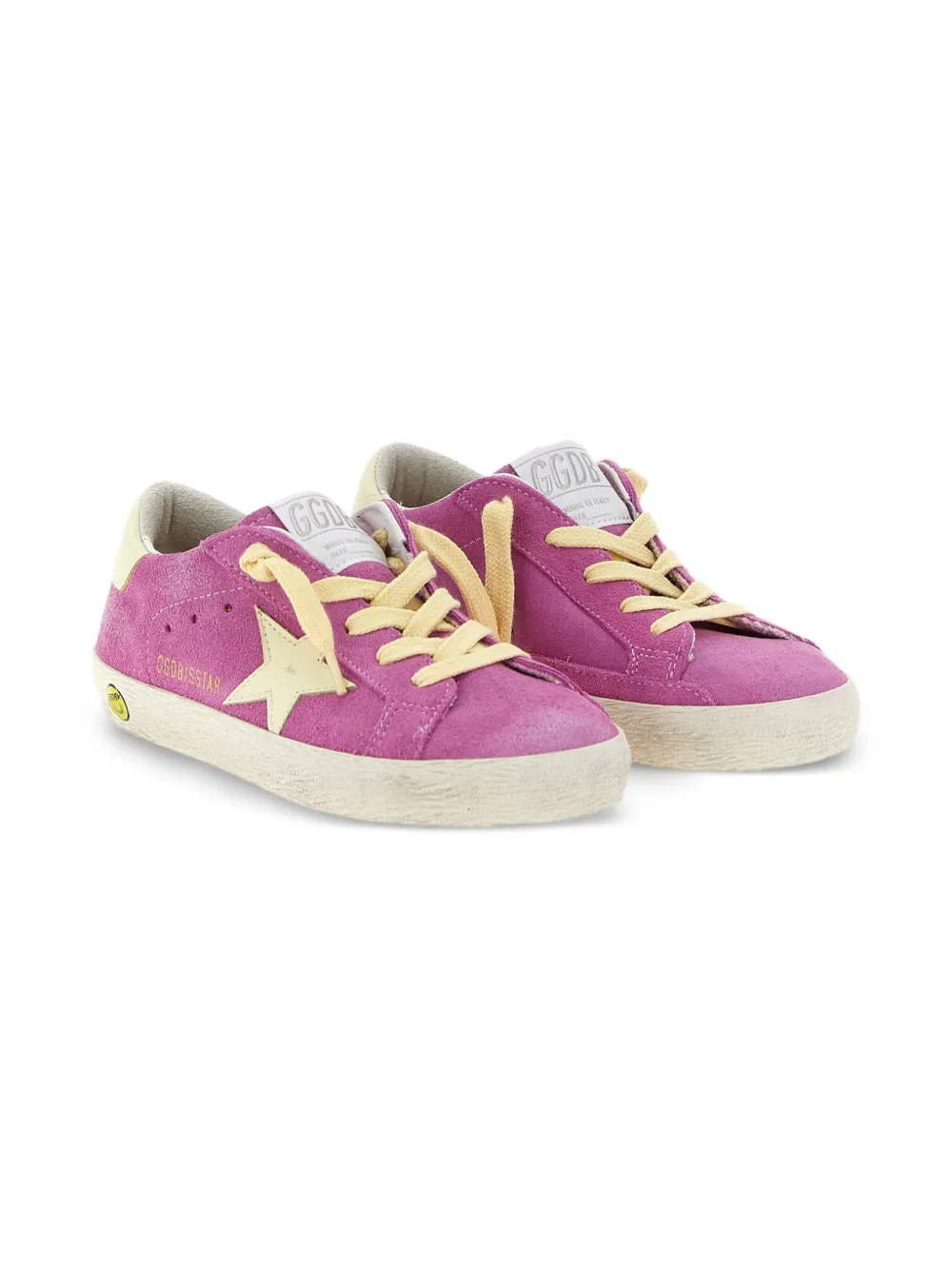 Golden Goose Kids Super-Star suede lace-up sneakers Pink