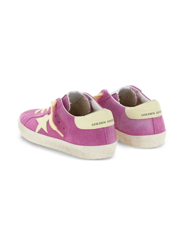 Golden Goose Kids Super-Star Suede lace-up Sneakers Pink