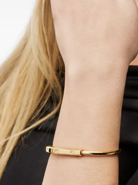 Tiffany & Co. 18K yellow gold medium Lock diamond bangle bracelet