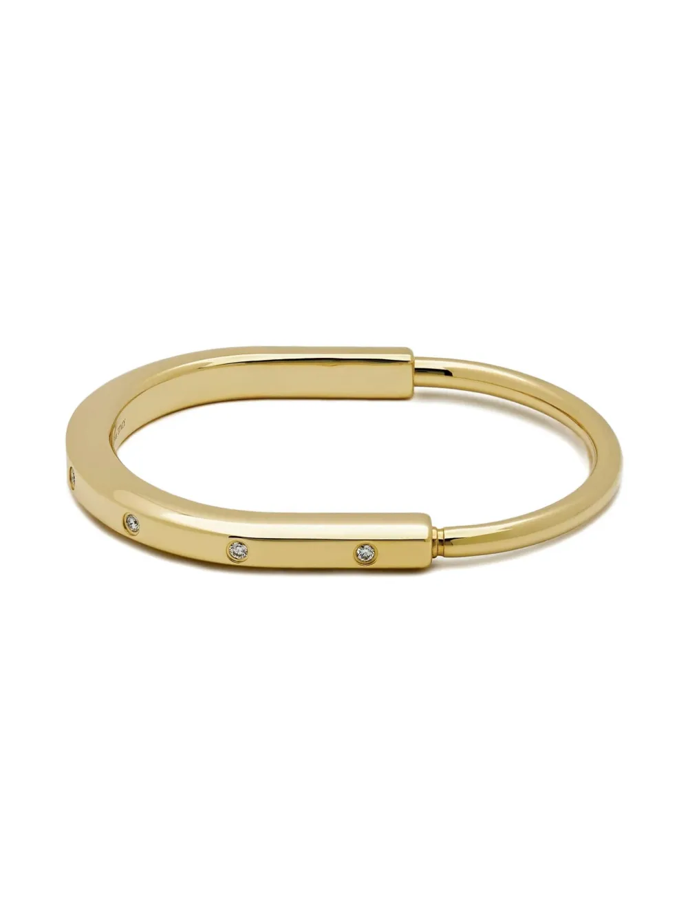 Tiffany & Co. ダイヤモンドバングル【集美品】 Tiffany & Co. Lock ダイヤモンド バングル 18Kイエローゴールド
