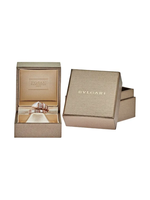 Bvlgari 18K Rose Gold Serpenti Viper Diamond Ring | Gold | FARFETCH RO