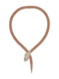 Bvlgari 18K rose gold Serpenti diamond and onyx necklace - Pink