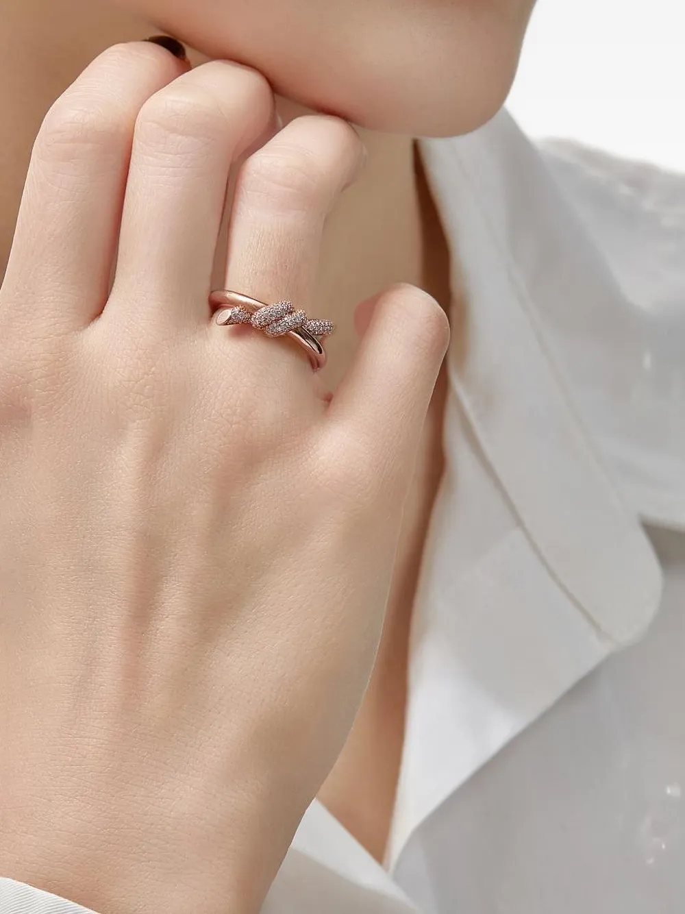 Tiffany & Co. 18K rose gold Knot diamond ring | Image 2