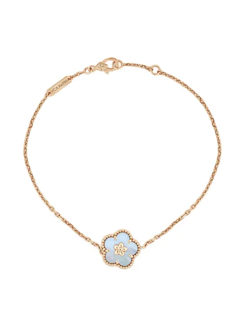 Van Cleef & Arpels Pre-Owned 18K rose gold Lucky Spring mother of pearl bracelet