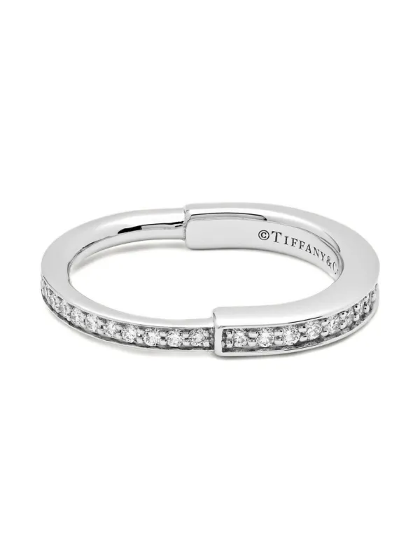 Tiffany & Co. Lock ダイヤモンド リング 18Kホワイトゴールド