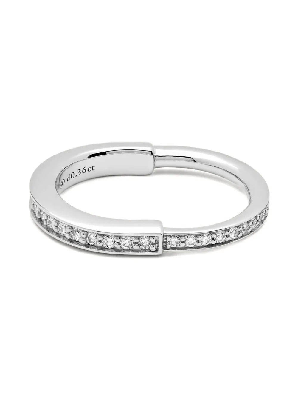 Tiffany & Co. 18K white gold Lock diamond ring | White | Image 1