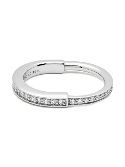 Tiffany & Co. خاتم 'لوك' ذهب أبيض عيار 18 مرصع بألماس