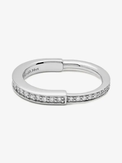Tiffany & Co. bague en or blanc 18ct Lock à diamants