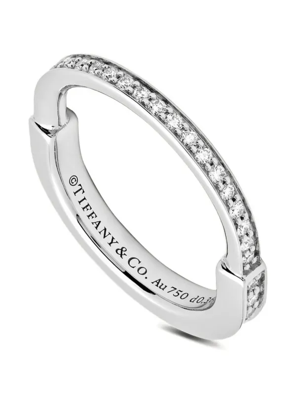Tiffany & Co. Lock ダイヤモンド リング 18Kホワイトゴールド